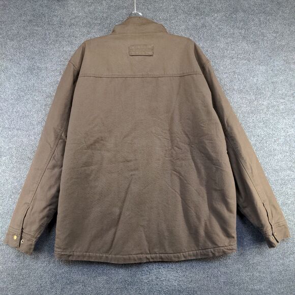Dri-Duck Men's Field Jacket XL Long Sleeve Brown Sherpa Lined Full Zip Cotton - Picture 4 of 13
